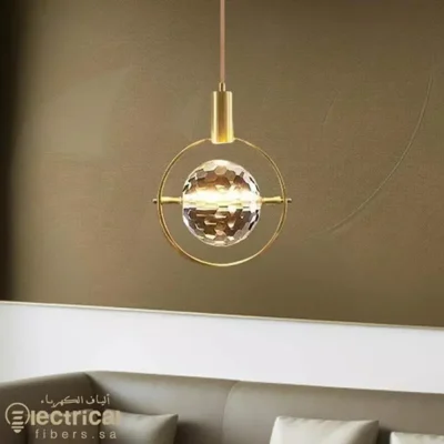 Elegant Pendant Round Chandelier Transparent Crystal
