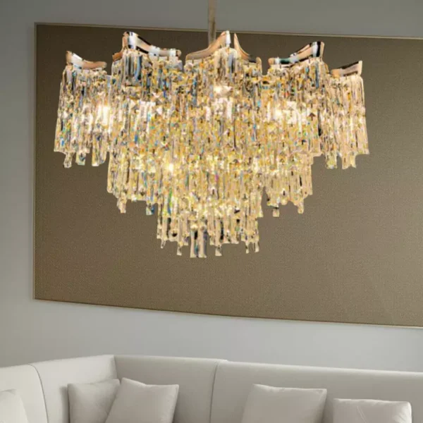 Golden Crystal Chandelier Chandelier In Multiple Sizes
