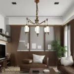 Hexagonal Chandelier With 6 Bulbs For A Classic Touch