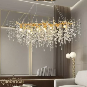 Luxurious Gold Chandelier with Fine Crystal Accents