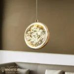 Luxurious LED Hanging Chandelier Golden Crystal with Three Lights