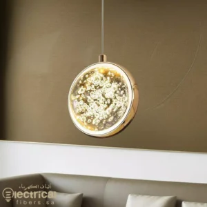 Luxurious LED Hanging Chandelier Golden Crystal with Three Lights