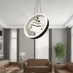 Modern Three-Light Chandelier With a Hanging Star