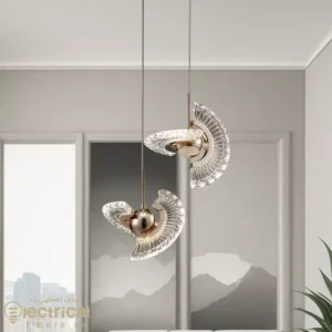 Rotatable Chandelier With Three Vibrant Colored Lamps