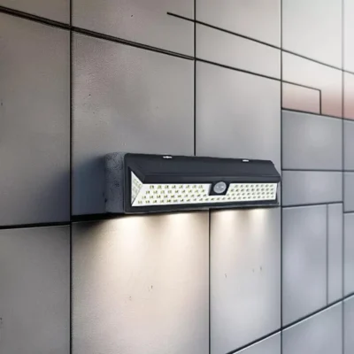 اضاءة جدارية خارجية بالطاقة الشمسية 118 ليد